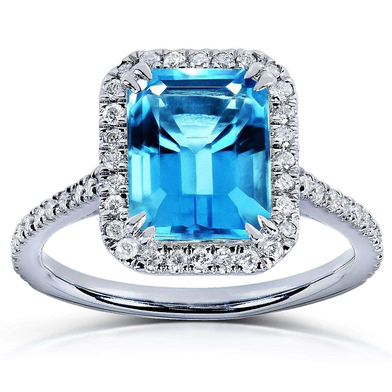 Turquoise Gemstone Rings in 925 Silver with a Southwestern - Inspired Design for a Rustic CharmEmerald Cut Swiss Blue Topaz and Diamond Halo Ring 3ct CTW 14k White Gold Turquoise Gemstone Rings in 925 Silver with a Southwestern - Inspired Design for a Rustic CharmEmerald Cut Swiss Blue Topaz and Diamond Halo Ring 3ct CTW 14k White Gold