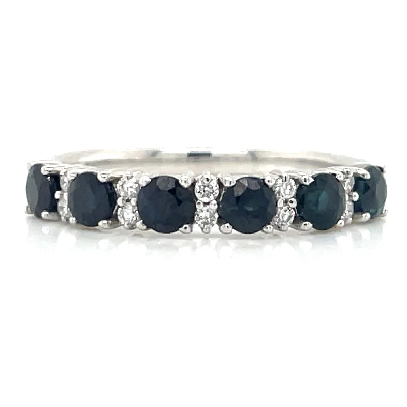 Sapphire Gemstone Rings in 18K White Gold with Diamond Accents for an Elegant Engagement9ct White Gold Earth Grown Round Sapphire & Diamond Ring Sapphire Gemstone Rings in 18K White Gold with Diamond Accents for an Elegant Engagement9ct White Gold Earth Grown Round Sapphire & Diamond Ring