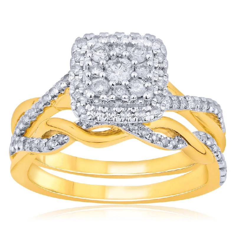 Citrine Gemstone Rings in Stainless Steel with a Stackable Design for a Trendy Everyday Wear9ct Yellow Gold 1/2 Carat Diamond Bridal 2-Ring Set with Cushion Shape Cluster Citrine Gemstone Rings in Stainless Steel with a Stackable Design for a Trendy Everyday Wear9ct Yellow Gold 1/2 Carat Diamond Bridal 2-Ring Set with Cushion Shape Cluster