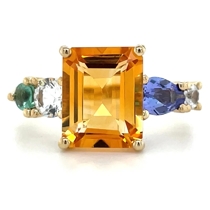 Lapis Lazuli Gemstone Rings in Sterling Silver with a Star - Shaped Setting for a Celestial - Inspired Piece9ct Yellow Gold Earth Grown Citrine, Green Tourmaline, White Sapphire & Tanzanite Ring Lapis Lazuli Gemstone Rings in Sterling Silver with a Star - Shaped Setting for a Celestial - Inspired Piece9ct Yellow Gold Earth Grown Citrine, Green Tourmaline, White Sapphire & Tanzanite Ring