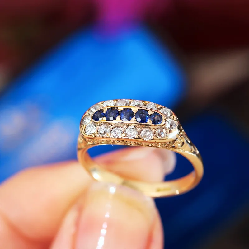 Topaz Gemstone Rings in 10K Gold with a Channel - Set Design for a Contemporary and Durable OptionAntique Victorian Elegance Sapphire & Diamond Ring Topaz Gemstone Rings in 10K Gold with a Channel - Set Design for a Contemporary and Durable OptionAntique Victorian Elegance Sapphire & Diamond Ring