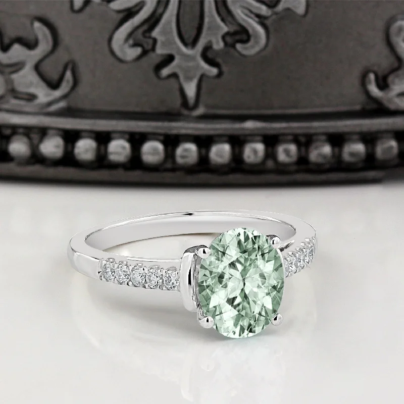 Agate Gemstone Rings in Sterling Silver with a Mosaic - Inspired Inlay for a Bohemian StyleAuriya 1 1/5ct Fancy Oval Green Amethyst and Diamond Engagement Ring 1/6ctw 14k Gold Agate Gemstone Rings in Sterling Silver with a Mosaic - Inspired Inlay for a Bohemian StyleAuriya 1 1/5ct Fancy Oval Green Amethyst and Diamond Engagement Ring 1/6ctw 14k Gold