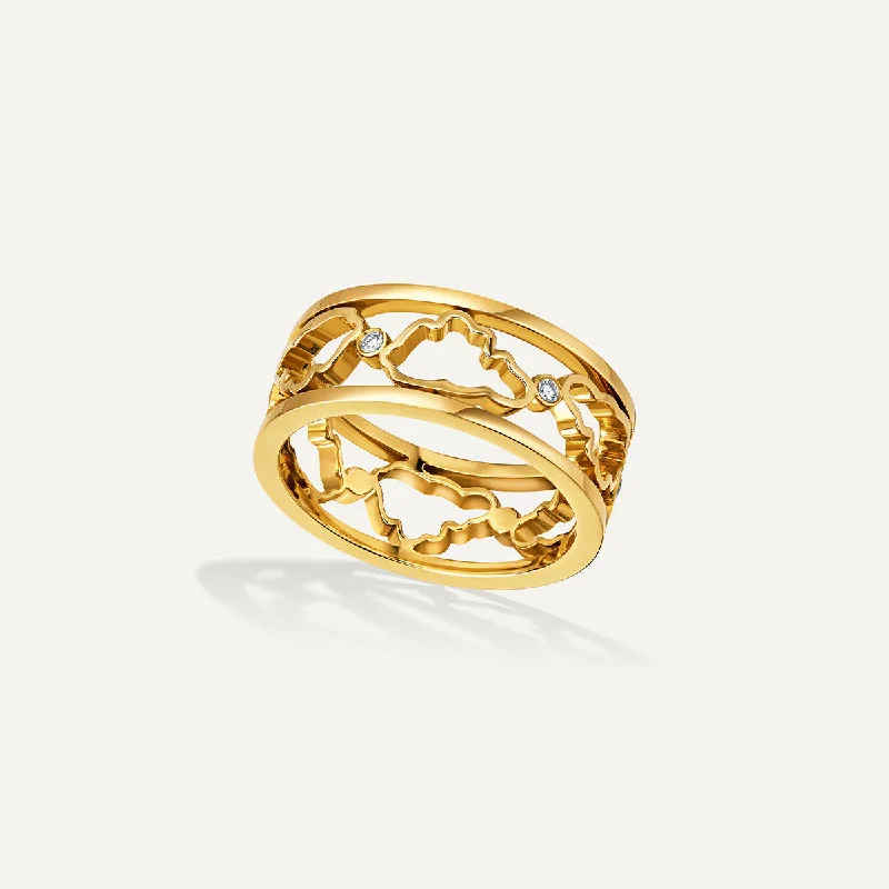 Moonstone Gemstone Rings in Silver - Plated Copper with a Celtic - Inspired Pattern for a Mystical VibeAllusia Love Band 18K Gold Ring w. Diamonds Moonstone Gemstone Rings in Silver - Plated Copper with a Celtic - Inspired Pattern for a Mystical VibeAllusia Love Band 18K Gold Ring w. Diamonds