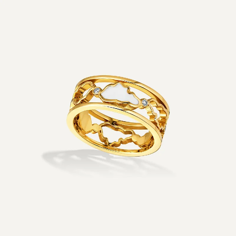 Citrine Gemstone Rings in Stainless Steel with a Stackable Design for a Trendy Everyday WearAllusia Love Enamel Band 18K Gold Ring w. Diamonds Citrine Gemstone Rings in Stainless Steel with a Stackable Design for a Trendy Everyday WearAllusia Love Enamel Band 18K Gold Ring w. Diamonds