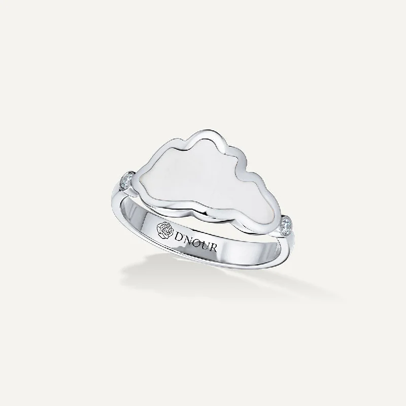 Moonstone Gemstone Rings in Silver - Plated Copper with a Celtic - Inspired Pattern for a Mystical VibeAllusia Love White Enamel 18K Whitegold Ring w. Diamonds Moonstone Gemstone Rings in Silver - Plated Copper with a Celtic - Inspired Pattern for a Mystical VibeAllusia Love White Enamel 18K Whitegold Ring w. Diamonds