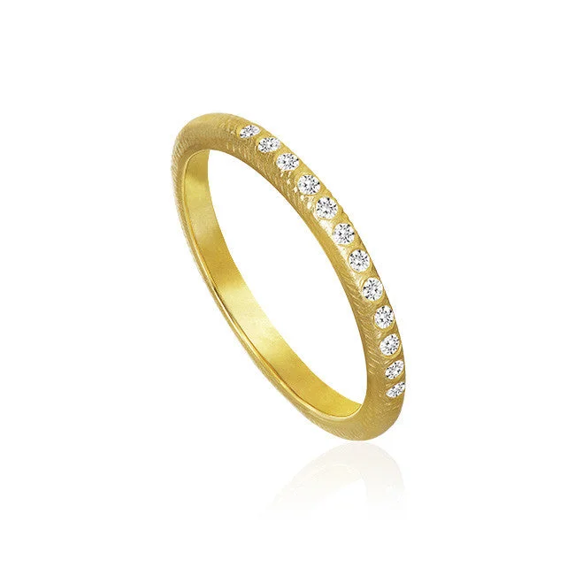 Peridot Gemstone Rings in 14K Gold - Filled Metal with a Pave - Set Band for a Sparkling LookCurve 18K Gold Ring w. 12 Diamonds Peridot Gemstone Rings in 14K Gold - Filled Metal with a Pave - Set Band for a Sparkling LookCurve 18K Gold Ring w. 12 Diamonds