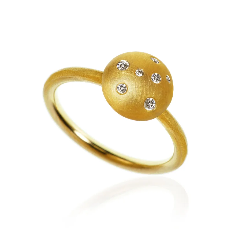 Aquamarine Gemstone Rings in 9K Gold with a Bezel Setting for a Modern and Secure FitMushroom 18K Gold Ring w. Diamonds Aquamarine Gemstone Rings in 9K Gold with a Bezel Setting for a Modern and Secure FitMushroom 18K Gold Ring w. Diamonds