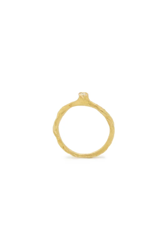 Jasper Gemstone Rings in 18K Gold Vermeil with a Matte Finish for a Subtle and Elegant LookInes 0.05ct 18K Gold Ring w. Diamond Jasper Gemstone Rings in 18K Gold Vermeil with a Matte Finish for a Subtle and Elegant LookInes 0.05ct 18K Gold Ring w. Diamond