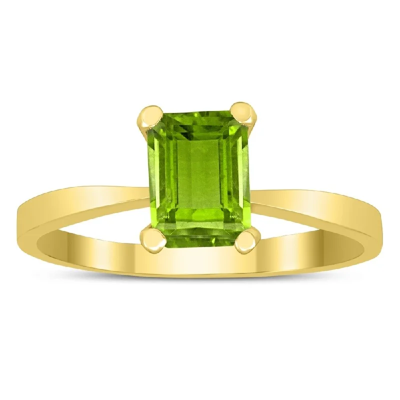 Turquoise Gemstone Rings in 925 Silver with a Southwestern - Inspired Design for a Rustic CharmEmerald Shaped 7X5MM Peridot Solitaire Ring in 10K Yellow Gold Turquoise Gemstone Rings in 925 Silver with a Southwestern - Inspired Design for a Rustic CharmEmerald Shaped 7X5MM Peridot Solitaire Ring in 10K Yellow Gold