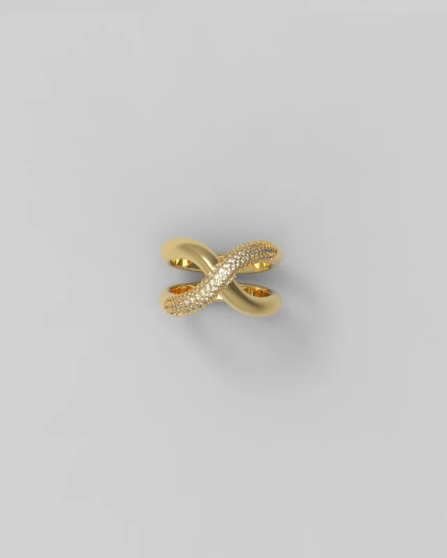 Topaz Gemstone Rings in 10K Gold with a Channel - Set Design for a Contemporary and Durable OptionThorn Double Pave 18K Gold Ring w. Diamonds Topaz Gemstone Rings in 10K Gold with a Channel - Set Design for a Contemporary and Durable OptionThorn Double Pave 18K Gold Ring w. Diamonds