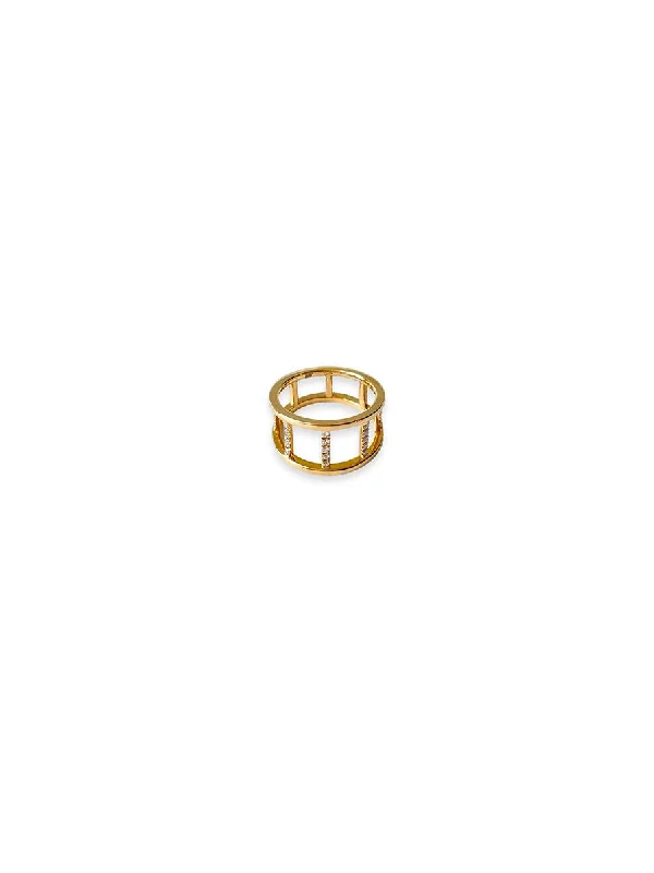 Ruby Gemstone Rings in 14K Yellow Gold with a Solitaire Setting for a Classic and Bold StatementLiberty 18K Gold Ring w. Diamonds Ruby Gemstone Rings in 14K Yellow Gold with a Solitaire Setting for a Classic and Bold StatementLiberty 18K Gold Ring w. Diamonds