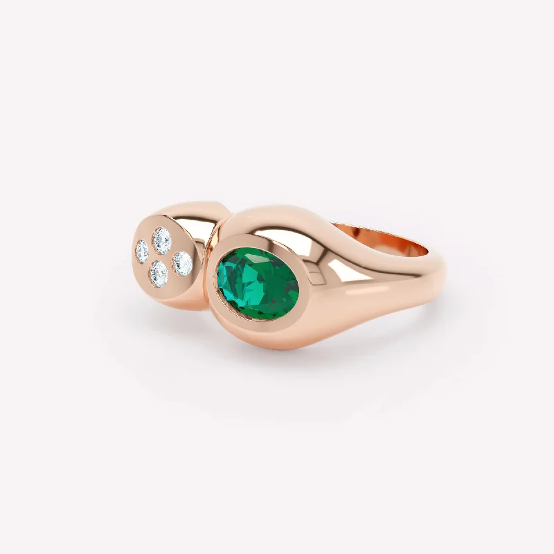 Aquamarine Gemstone Rings in 9K Gold with a Bezel Setting for a Modern and Secure FitCurve Duo 18K Rosegold Ring w. Emerald & Diamonds Aquamarine Gemstone Rings in 9K Gold with a Bezel Setting for a Modern and Secure FitCurve Duo 18K Rosegold Ring w. Emerald & Diamonds