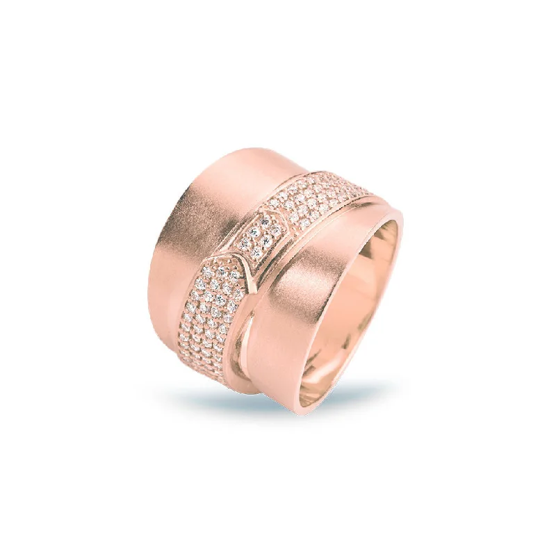 Agate Gemstone Rings in Sterling Silver with a Mosaic - Inspired Inlay for a Bohemian StyleJovian Large 18K Rosegold Ring w. Diamonds Agate Gemstone Rings in Sterling Silver with a Mosaic - Inspired Inlay for a Bohemian StyleJovian Large 18K Rosegold Ring w. Diamonds