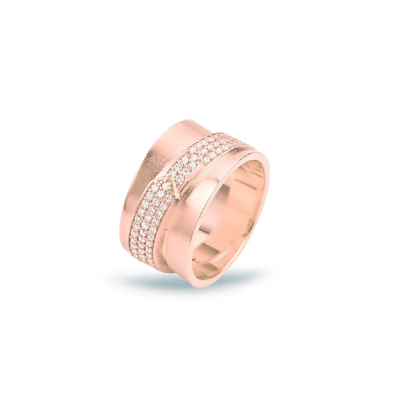 Citrine Gemstone Rings in Stainless Steel with a Stackable Design for a Trendy Everyday WearJovian Small 18K Rosegold Ring w. Diamonds Citrine Gemstone Rings in Stainless Steel with a Stackable Design for a Trendy Everyday WearJovian Small 18K Rosegold Ring w. Diamonds