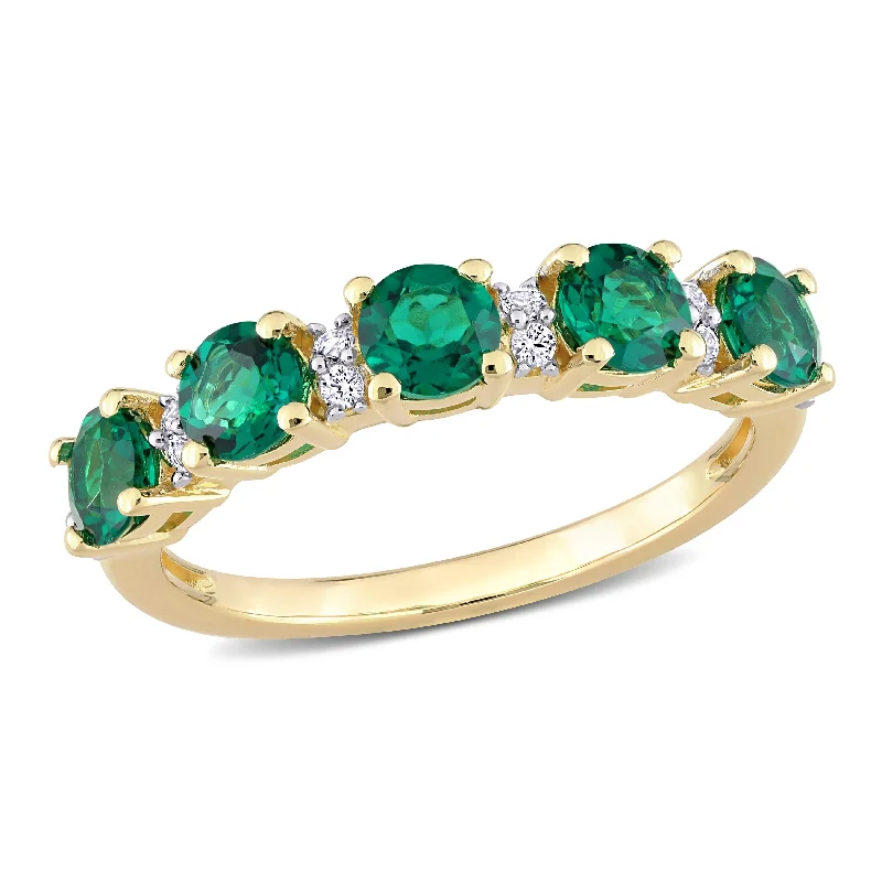Malachite Gemstone Rings in 14K Gold with a Carved Stone for a Unique and Artistic AppealMiadora 1 2/5ct TGW Created Emerald and Created White Sapphire Semi Eternity Ring in Yellow Silver Malachite Gemstone Rings in 14K Gold with a Carved Stone for a Unique and Artistic AppealMiadora 1 2/5ct TGW Created Emerald and Created White Sapphire Semi Eternity Ring in Yellow Silver