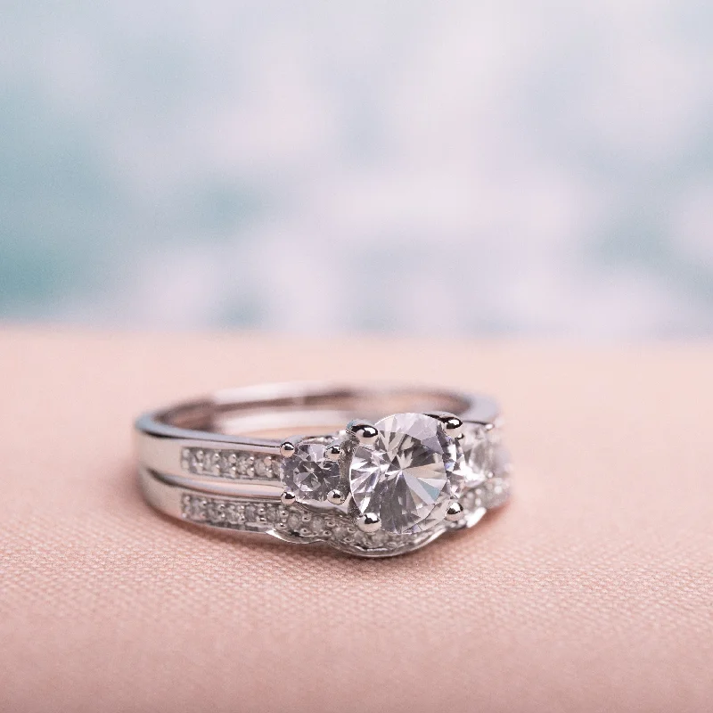 Jasper Gemstone Rings in 18K Gold Vermeil with a Matte Finish for a Subtle and Elegant LookMiadora 10k White Gold Created White Sapphire and 1/6ct TDW Diamond 3-stone Bridal Ring Set (G-H, I2 Jasper Gemstone Rings in 18K Gold Vermeil with a Matte Finish for a Subtle and Elegant LookMiadora 10k White Gold Created White Sapphire and 1/6ct TDW Diamond 3-stone Bridal Ring Set (G-H, I2
