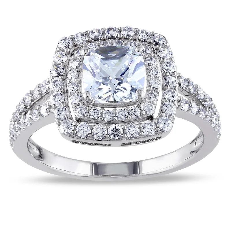 Magnetic Fashion Rings in Stainless Steel with a Modern, Interlocking DesignMiadora Sterling Silver 3ct TGW Cushion-cut Cubic Zirconia Split Shank Double Halo Engagement Ring Magnetic Fashion Rings in Stainless Steel with a Modern, Interlocking DesignMiadora Sterling Silver 3ct TGW Cushion-cut Cubic Zirconia Split Shank Double Halo Engagement Ring