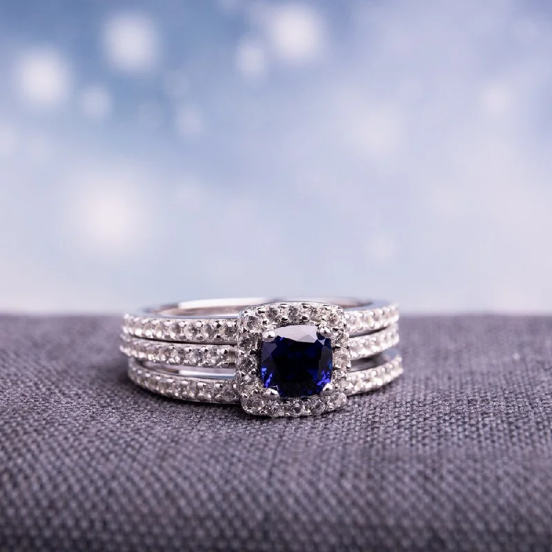 Opal Gemstone Rings in Rose Gold with a Milgrain Edge for a Feminine and Romantic StyleMiadora Sterling Silver Created Blue and White Sapphire Bridal Ring Set Opal Gemstone Rings in Rose Gold with a Milgrain Edge for a Feminine and Romantic StyleMiadora Sterling Silver Created Blue and White Sapphire Bridal Ring Set