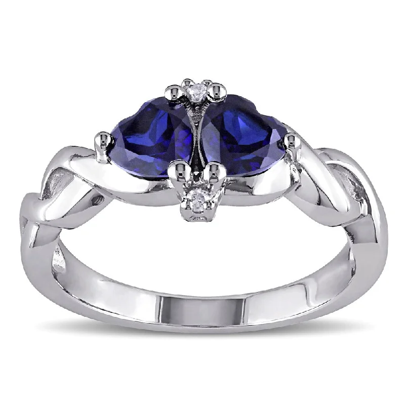 Bangle - Style Fashion Rings in Rose - Gold - Plated Aluminum with Etched PatternsMiadora Sterling Silver Created Blue Sapphire and Diamond Accent Heart Ring Bangle - Style Fashion Rings in Rose - Gold - Plated Aluminum with Etched PatternsMiadora Sterling Silver Created Blue Sapphire and Diamond Accent Heart Ring