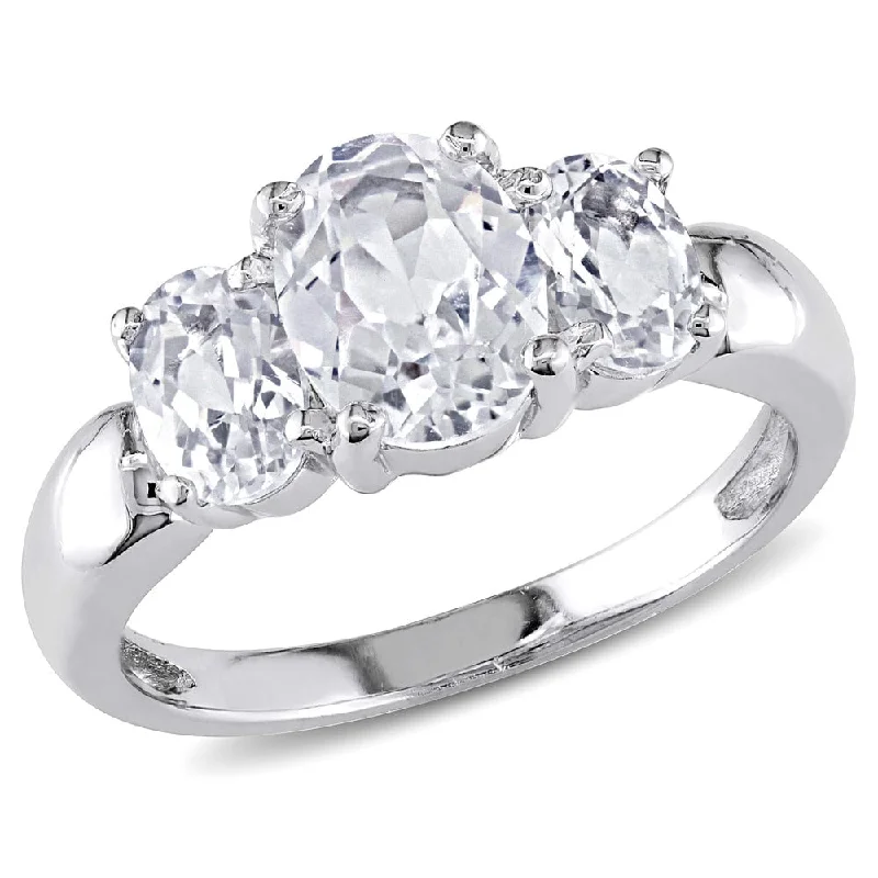 Iolite Gemstone Rings in 10K Gold with a Twisted Band for a Distinctive and Stylish AccessoryMiadora Sterling Silver Oval Created White Sapphire 3-stone Ring Iolite Gemstone Rings in 10K Gold with a Twisted Band for a Distinctive and Stylish AccessoryMiadora Sterling Silver Oval Created White Sapphire 3-stone Ring