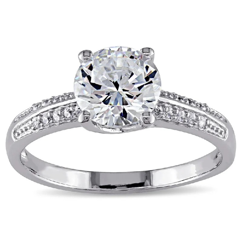 Open - Band Fashion Rings in Sterling Silver with Gemstone InlaysMiadora Sterling Silver Round-cut Prong-set Clear Cubic Zirconia Engagement-style Ring Open - Band Fashion Rings in Sterling Silver with Gemstone InlaysMiadora Sterling Silver Round-cut Prong-set Clear Cubic Zirconia Engagement-style Ring