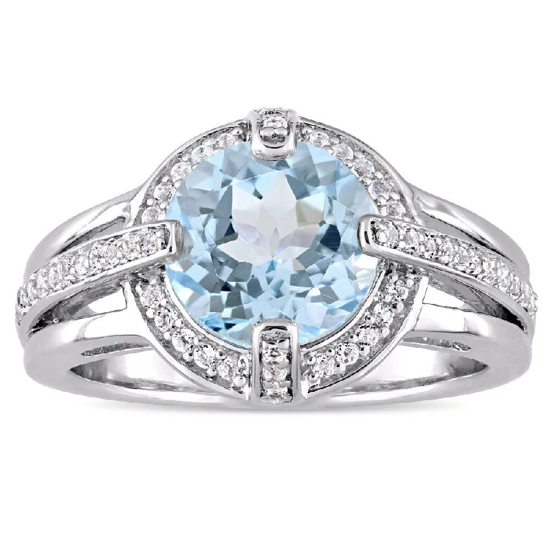 Iolite Gemstone Rings in 10K Gold with a Twisted Band for a Distinctive and Stylish AccessoryMiadora Sterling Silver Sky-Blue Topaz and White Topaz Halo Cocktail Ring - Blue Iolite Gemstone Rings in 10K Gold with a Twisted Band for a Distinctive and Stylish AccessoryMiadora Sterling Silver Sky-Blue Topaz and White Topaz Halo Cocktail Ring - Blue