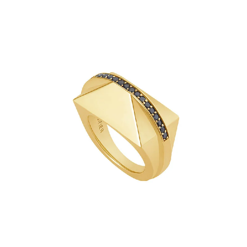 Turquoise Gemstone Rings in 925 Silver with a Southwestern - Inspired Design for a Rustic CharmICON SHARD 18K Gold Plated Ring w. Diamond Turquoise Gemstone Rings in 925 Silver with a Southwestern - Inspired Design for a Rustic CharmICON SHARD 18K Gold Plated Ring w. Diamond