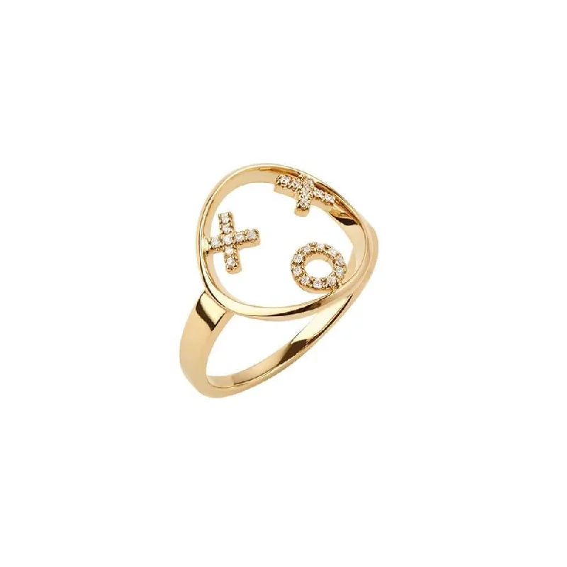 Tourmaline Gemstone Rings in 18K Two - Tone Gold with a Floral - Shaped Setting for a Feminine TouchMOYEN XOXO 18K Gold Ring w. Diamond Tourmaline Gemstone Rings in 18K Two - Tone Gold with a Floral - Shaped Setting for a Feminine TouchMOYEN XOXO 18K Gold Ring w. Diamond