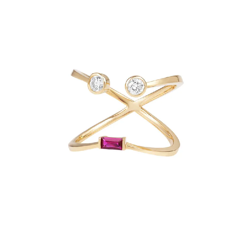 Jasper Gemstone Rings in 18K Gold Vermeil with a Matte Finish for a Subtle and Elegant LookPREMIERE Carina 18K Gold Ring w. Diamond & Ruby Jasper Gemstone Rings in 18K Gold Vermeil with a Matte Finish for a Subtle and Elegant LookPREMIERE Carina 18K Gold Ring w. Diamond & Ruby