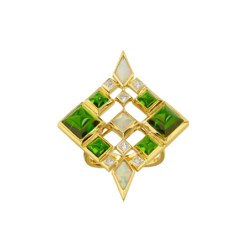 Amethyst Gemstone Rings in Sterling Silver with a Halo of Cubic Zirconia for a Budget - Friendly LuxurySPECTRUM Andante 18K Gold Ring w. Chrome diopside, Opal & Diamond Amethyst Gemstone Rings in Sterling Silver with a Halo of Cubic Zirconia for a Budget - Friendly LuxurySPECTRUM Andante 18K Gold Ring w. Chrome diopside, Opal & Diamond