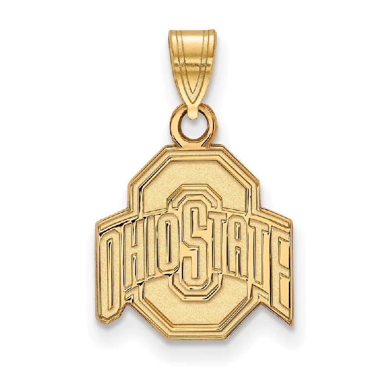 Tassel - Trimmed Amethyst Pendant Necklace for Festival - Goers10k Yellow Gold Ohio State Small Logo Pendant Tassel - Trimmed Amethyst Pendant Necklace for Festival - Goers10k Yellow Gold Ohio State Small Logo Pendant