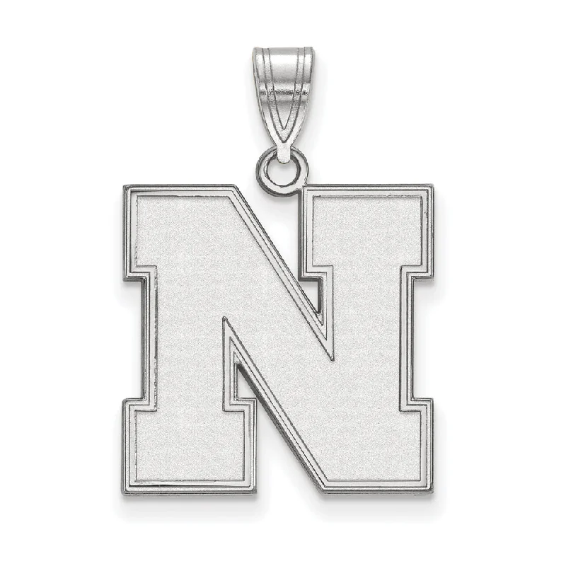 Minimalist Black Onyx Round Pendant Necklace with a Leather Cord for Boho - Chic Outfits10k White Gold U of Nebraska Large Initial N Pendant Minimalist Black Onyx Round Pendant Necklace with a Leather Cord for Boho - Chic Outfits10k White Gold U of Nebraska Large Initial N Pendant