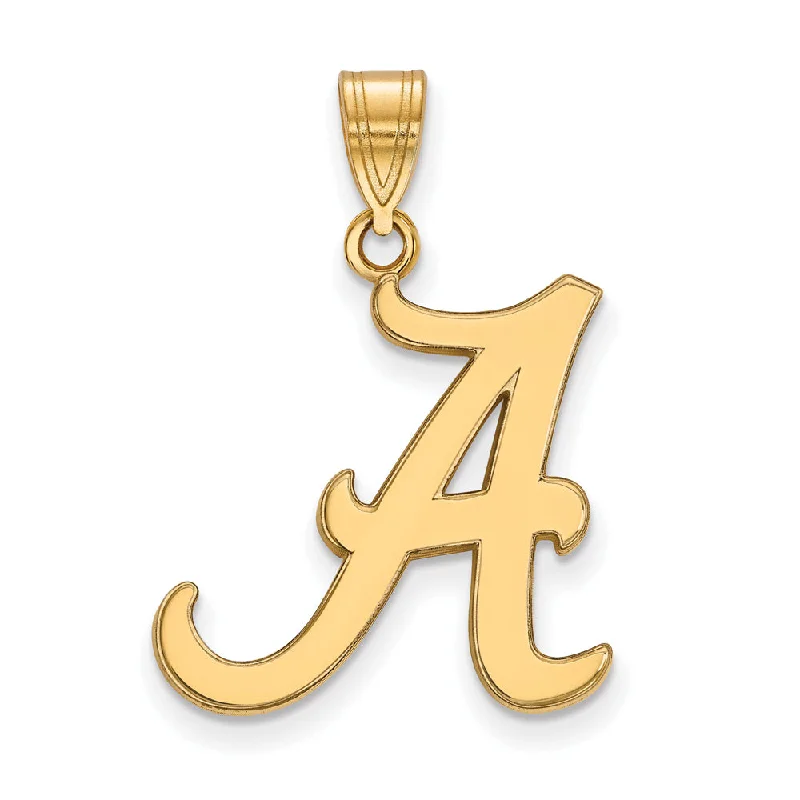 Custom - Engraved Initial Pendant Necklace in Sterling Silver for Mother's Day Gift10k Yellow Gold U. of Alabama Large Initial A Pendant Custom - Engraved Initial Pendant Necklace in Sterling Silver for Mother's Day Gift10k Yellow Gold U. of Alabama Large Initial A Pendant