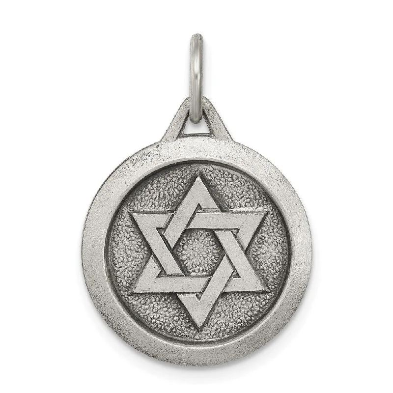 3D - Printed Owl Pendant Necklace in Recycled Plastic for Eco - Conscious FashionistasSterling Silver Antiqued Star of David Medal, 17mm 3D - Printed Owl Pendant Necklace in Recycled Plastic for Eco - Conscious FashionistasSterling Silver Antiqued Star of David Medal, 17mm
