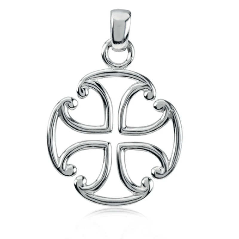 Heart - Shaped Garnet Pendant Necklace with a Pearl - Accented Chain for a Romantic Valentine's DaySterling Silver Maltese Cross Pendant Heart - Shaped Garnet Pendant Necklace with a Pearl - Accented Chain for a Romantic Valentine's DaySterling Silver Maltese Cross Pendant