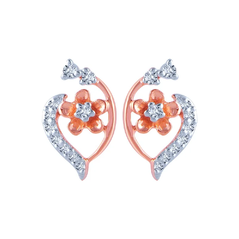 Rose Gold - Tone Geometric - Patterned Stud Earrings for a Modern and Trendy Look14k (585) Rose Gold And Diamond Stud Earrings For Women Rose Gold - Tone Geometric - Patterned Stud Earrings for a Modern and Trendy Look14k (585) Rose Gold And Diamond Stud Earrings For Women