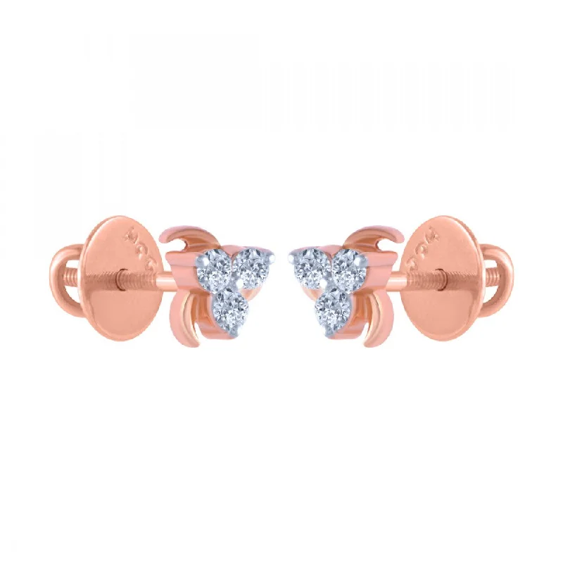 Rainbow - Colored Enameled Butterfly Stud Earrings for a Playful and Colorful Statement14k (585) Rose Gold And Diamond Stud Earrings For Women Rainbow - Colored Enameled Butterfly Stud Earrings for a Playful and Colorful Statement14k (585) Rose Gold And Diamond Stud Earrings For Women