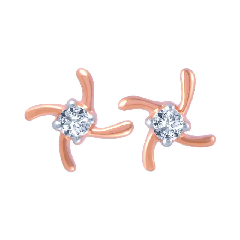 Vintage - Inspired Filigree - Worked Stud Earrings in Gold - Tone for an Antique Aesthetic14k (585) Rose Gold And Diamond Stud Earrings For Women Vintage - Inspired Filigree - Worked Stud Earrings in Gold - Tone for an Antique Aesthetic14k (585) Rose Gold And Diamond Stud Earrings For Women