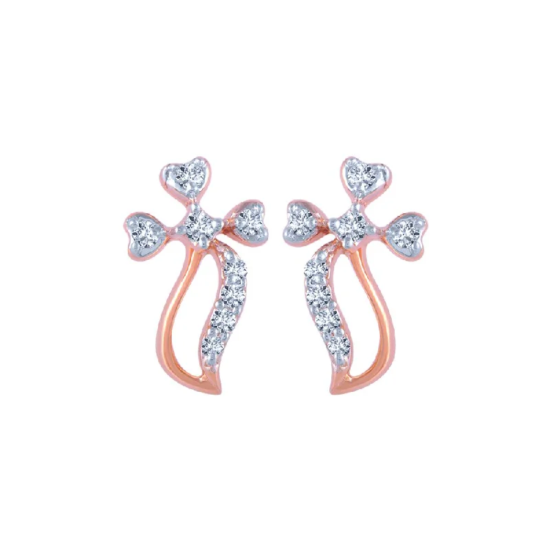 Rose Gold - Tone Geometric - Patterned Stud Earrings for a Modern and Trendy Look14k (585) Rose Gold And Diamond Stud Earrings For Women Rose Gold - Tone Geometric - Patterned Stud Earrings for a Modern and Trendy Look14k (585) Rose Gold And Diamond Stud Earrings For Women