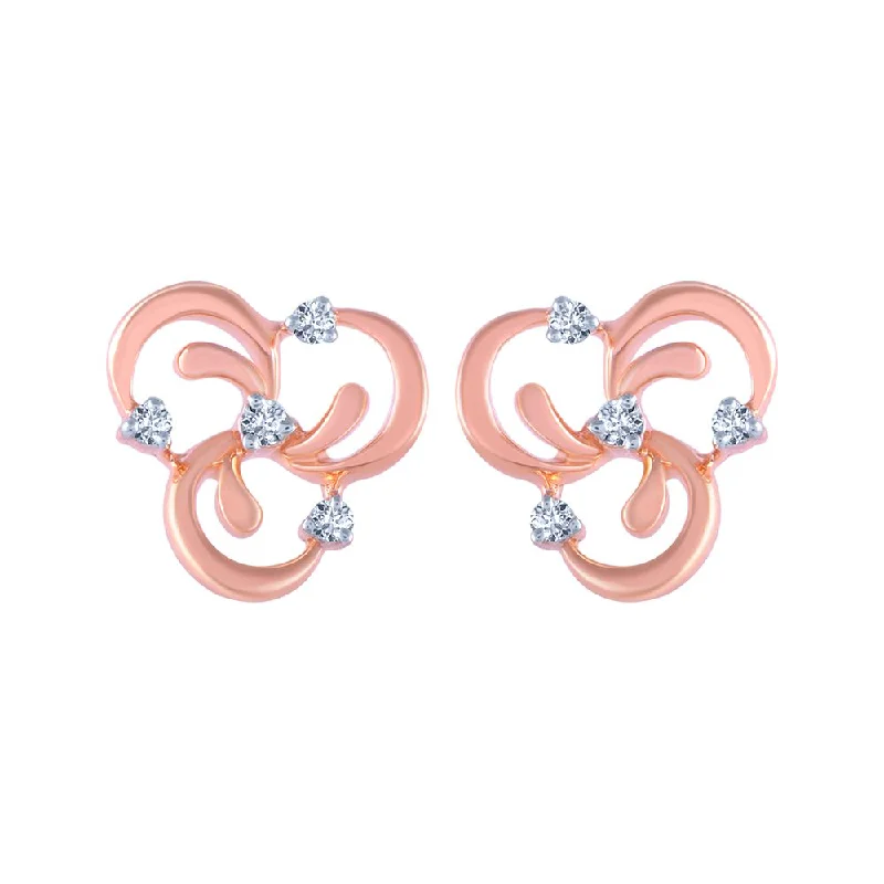 Vintage - Inspired Filigree - Worked Stud Earrings in Gold - Tone for an Antique Aesthetic14k (585) Rose Gold And Diamond Stud Earrings For Women Vintage - Inspired Filigree - Worked Stud Earrings in Gold - Tone for an Antique Aesthetic14k (585) Rose Gold And Diamond Stud Earrings For Women