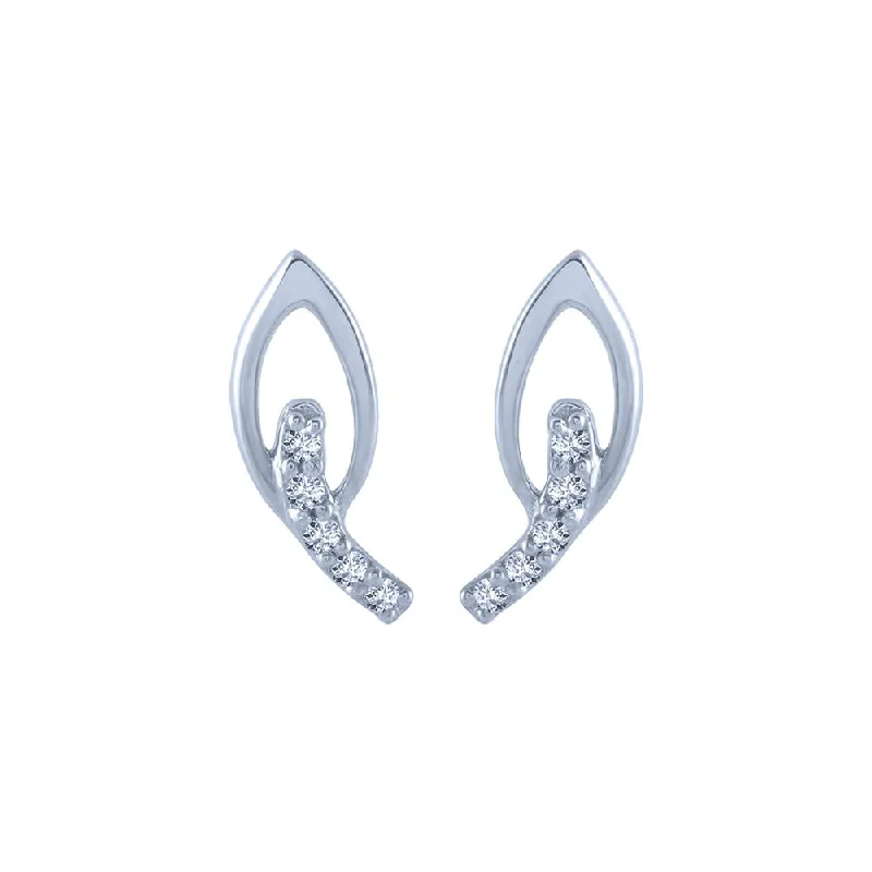 Rose Gold - Tone Geometric - Patterned Stud Earrings for a Modern and Trendy Look14k (585) White Gold And Diamond Stud Earrings For Women Rose Gold - Tone Geometric - Patterned Stud Earrings for a Modern and Trendy Look14k (585) White Gold And Diamond Stud Earrings For Women