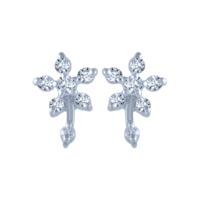 Hypoallergenic Sterling Silver Star - Studded Stud Earrings for Sensitive Ears14k (585) White Gold And Diamond Stud Earrings For Women Hypoallergenic Sterling Silver Star - Studded Stud Earrings for Sensitive Ears14k (585) White Gold And Diamond Stud Earrings For Women