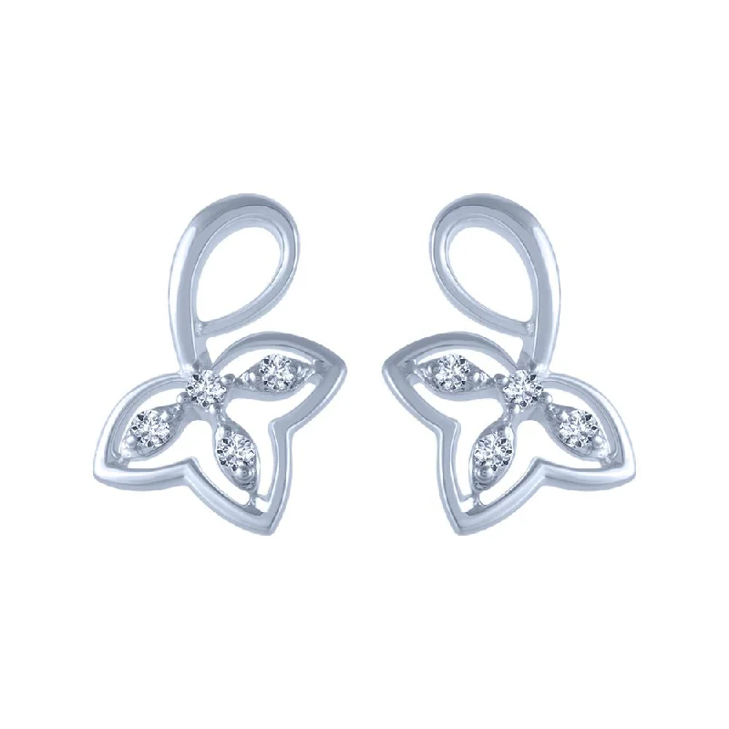 Pearl - Set Minimalist Stud Earrings in White for a Classic and Elegant Appearance14k (585) White Gold And Diamond Stud Earrings For Women Pearl - Set Minimalist Stud Earrings in White for a Classic and Elegant Appearance14k (585) White Gold And Diamond Stud Earrings For Women