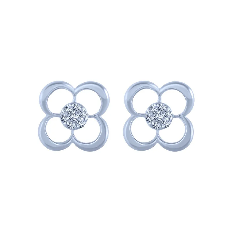 Hypoallergenic Sterling Silver Star - Studded Stud Earrings for Sensitive Ears14k (585) White Gold And Diamond Stud Earrings For Women Hypoallergenic Sterling Silver Star - Studded Stud Earrings for Sensitive Ears14k (585) White Gold And Diamond Stud Earrings For Women