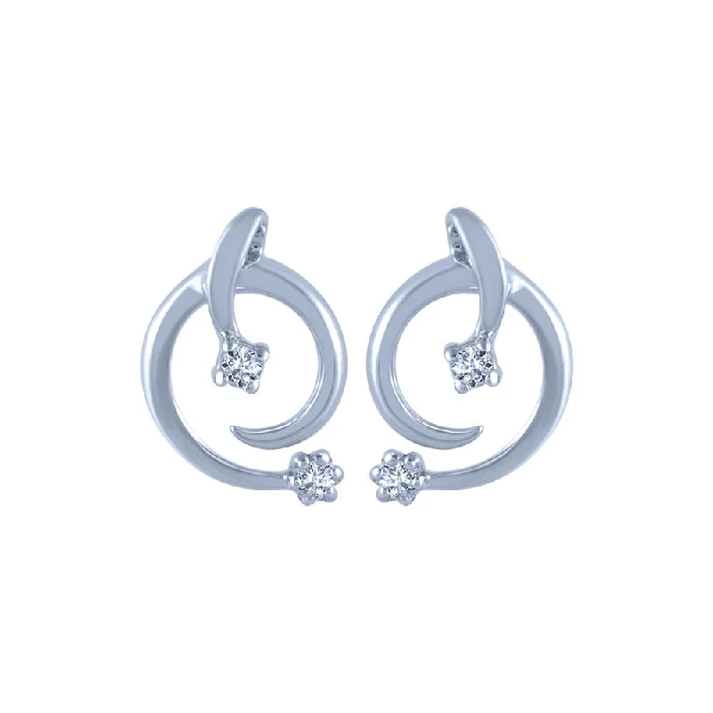 14K Gold Plated Heart - Shaped Stud Earrings for a Romantic and Feminine Look14k (585) White Gold And Diamond Stud Earrings For Women 14K Gold Plated Heart - Shaped Stud Earrings for a Romantic and Feminine Look14k (585) White Gold And Diamond Stud Earrings For Women