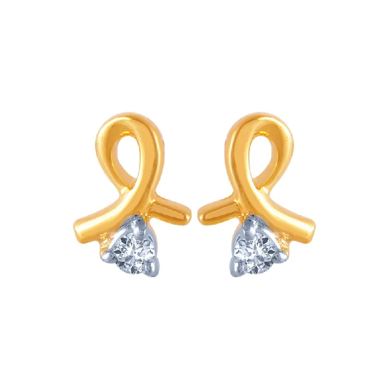 Cubic Zirconia - Encrusted Flower Stud Earrings in Pink for a Girly and Glamorous Accessory14k (585) Yellow Gold And Diamond Stud Earrings For Women Cubic Zirconia - Encrusted Flower Stud Earrings in Pink for a Girly and Glamorous Accessory14k (585) Yellow Gold And Diamond Stud Earrings For Women