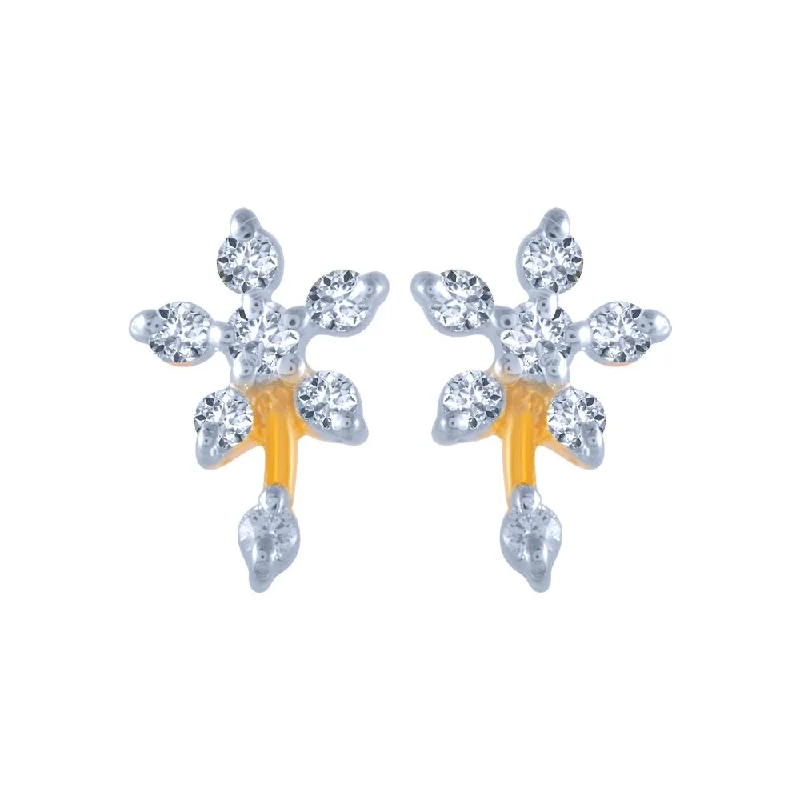 14K Gold Plated Heart - Shaped Stud Earrings for a Romantic and Feminine Look14k (585) Yellow Gold And Diamond Stud Earrings For Women 14K Gold Plated Heart - Shaped Stud Earrings for a Romantic and Feminine Look14k (585) Yellow Gold And Diamond Stud Earrings For Women