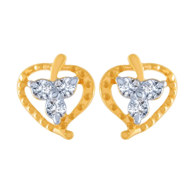 Magnetic - Back Stud Earrings in Black for Easy and Comfortable Wear14k (585) Yellow Gold And Diamond Stud Earrings For Women Magnetic - Back Stud Earrings in Black for Easy and Comfortable Wear14k (585) Yellow Gold And Diamond Stud Earrings For Women