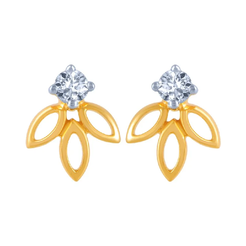 Magnetic - Back Stud Earrings in Black for Easy and Comfortable Wear14k (585) Yellow Gold And Diamond Stud Earrings For Women Magnetic - Back Stud Earrings in Black for Easy and Comfortable Wear14k (585) Yellow Gold And Diamond Stud Earrings For Women