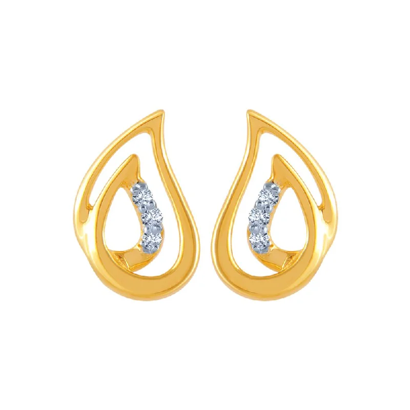Magnetic - Back Stud Earrings in Black for Easy and Comfortable Wear14k (585) Yellow Gold And Diamond Stud Earrings For Women Magnetic - Back Stud Earrings in Black for Easy and Comfortable Wear14k (585) Yellow Gold And Diamond Stud Earrings For Women